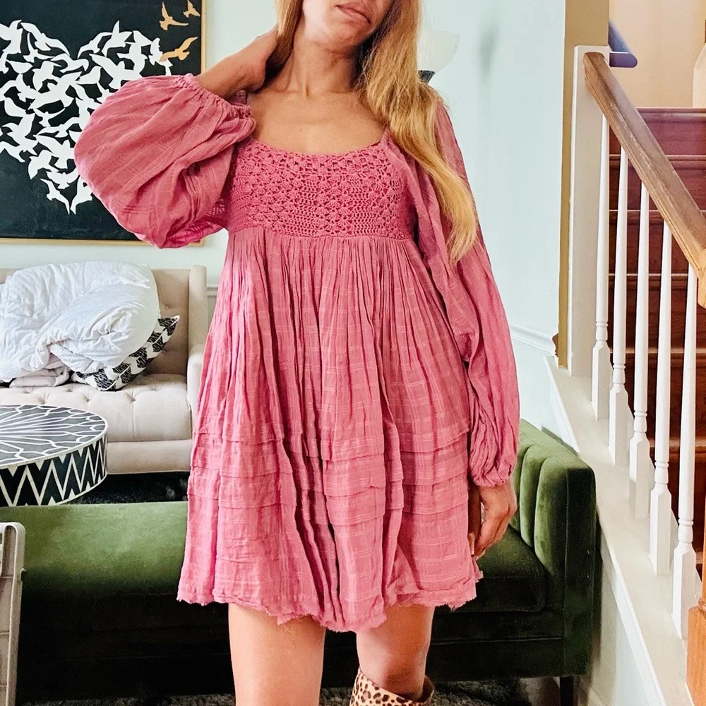 Free People dried current Ari Mini Dress